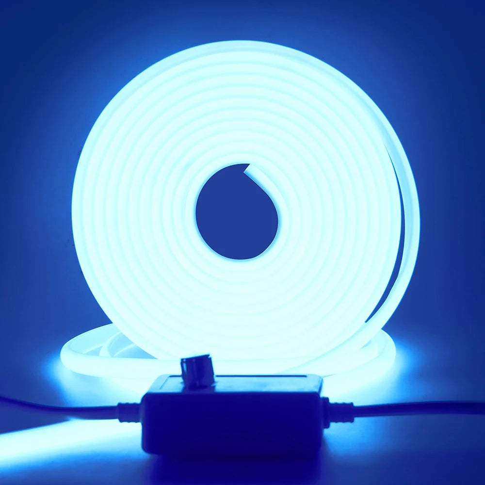 Dimmable COB LED Neon Light Strip 220V Dimmer Power Kit Waterproof 10 Colors 5m 10m 20m 30m 0.5m 288LEDs/m Flex Tube Lamp Decor.