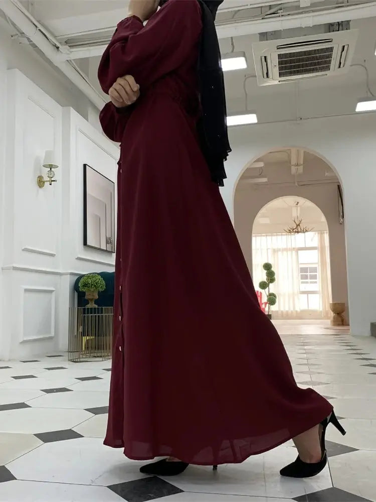 Ramadan Eid Red Abaya Damen Dubai Islamic Women Muslim Modest Dresses Kebaya Kaftan Robe Musulmanes Femme Vestidos Para Mujer.