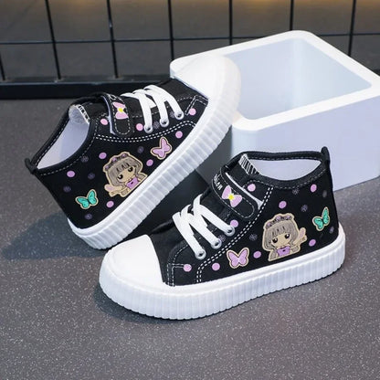 Multi Colored Kids Casual Shoes Cartoon Mid Top Anti Slip Spring Autumn Outdoor Kids Canvas Shoe Sizes 26-37 Sandalias De Mujer.