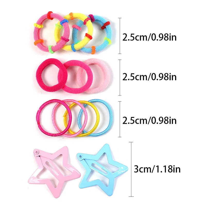 1800PCS Girl Hair Accessories Set Glamour Dainty Hairpins Girl Elastic Hair Bands Hairpins Flower Hair Claws Hair Ties A1314.