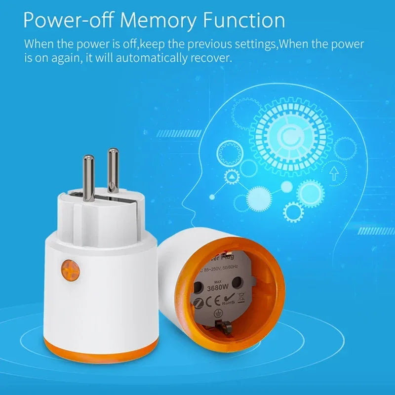 Zigbee Smart Plug 16A EU Smart Steckdose mit Power Monitoring Timing Funktion Sprachsteuerung über Homekit Alexa Google Home Yandex.