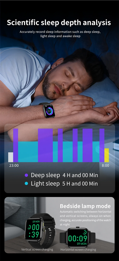 Smart Watch Women Man 1.85" HD Screen GPS Sport trajectory Heart Rate Health Watches Blood oxygen Men Smartwatch For Android IOS.