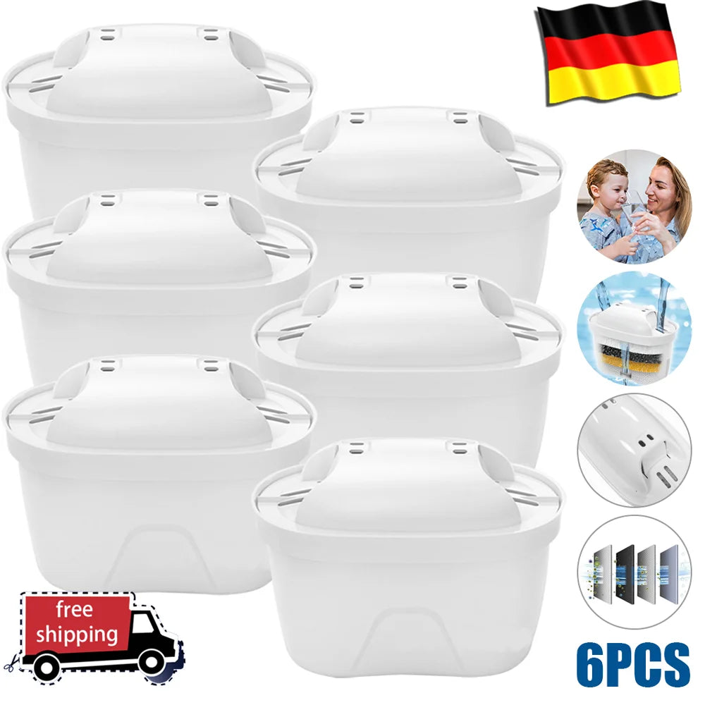 Household Filter Kettle with 6 Filter Device Activated Carbon Water Purifier and Filter Cartridges Non-toxic Filter Wate 3.6L.