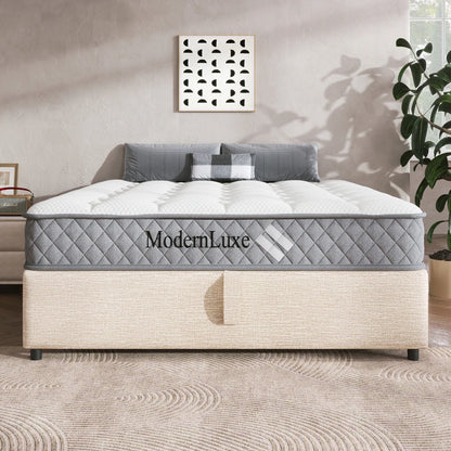 Orthopädische Kaltschaummatratze 90 x 200 cm, Matratze mit 7-Zonen-Taschenfederkernen, mittelfest – OEKO-TEX ®    Zertifiziert