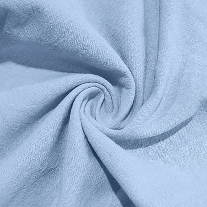 2025 Cross-border American Four Seasons Linen Men's Casual Suit Loose Long Sleeve Pants Shirt Suit Men's