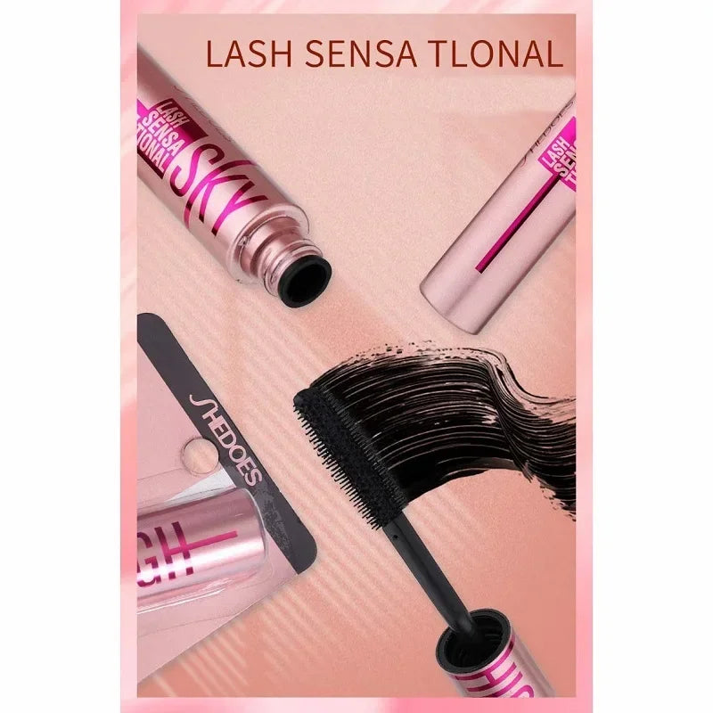 Pink Mascara Waterproof Long Lasting Curling False Eyelash Professional Volume Natural Eyelash Makeup Tools  Lashes Brush.