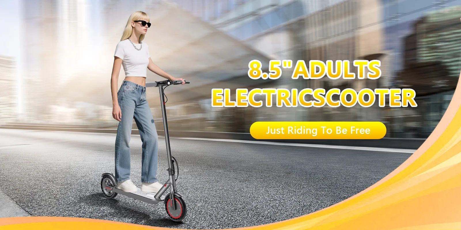 LADPED 350W Scooter Electric 36V Large Capacity Battery Folding Electric Kick Scooter with 8.5 Inch Explosion-proof Tire 31KM/H.