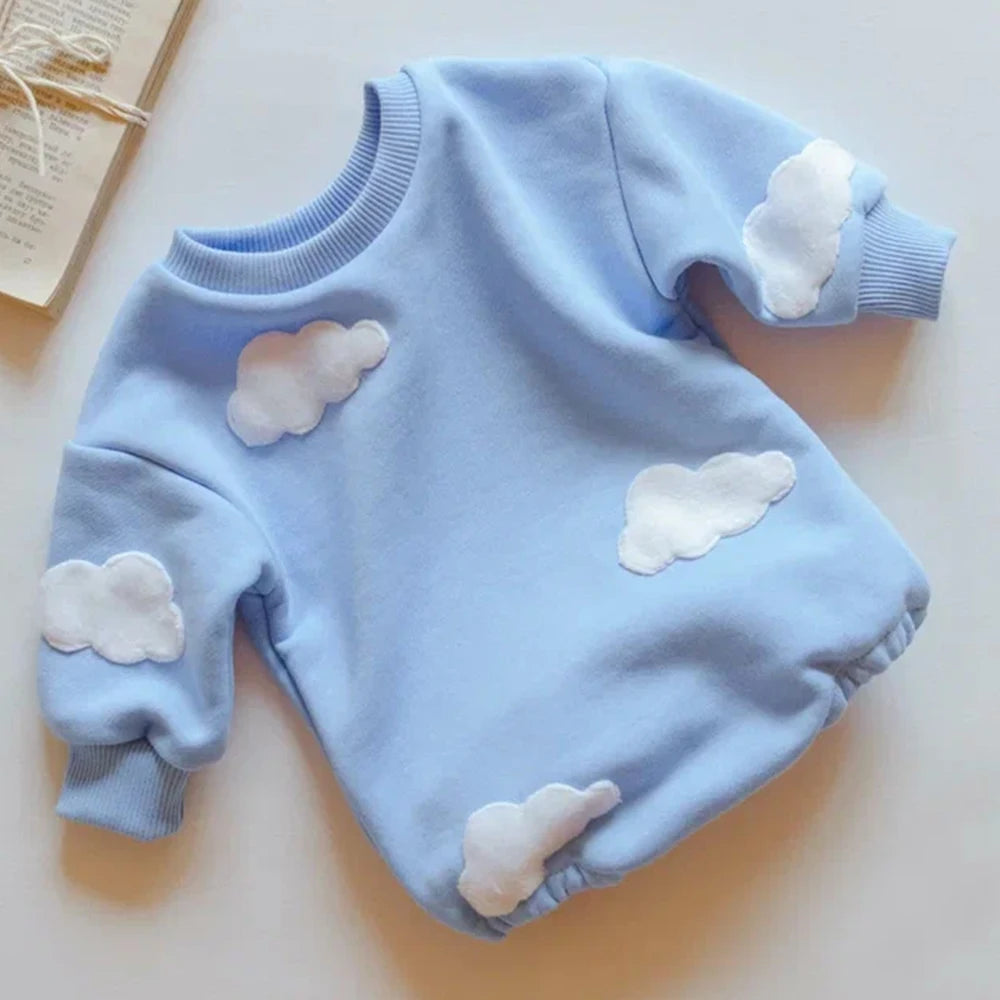 INS 2023 Frühling Baby Kleidung Wolke Sweatshirt Strampler Baby Mädchen Jungen Baumwolle Body Kleidung Neugeborenen 0 bis 12 monate 24 M oberbekleidung.