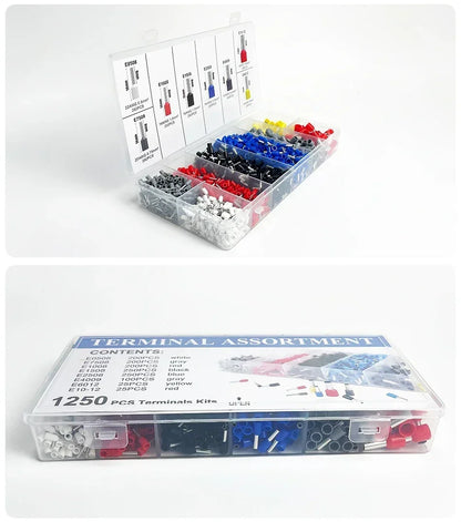 200–1900 Stück isolierte Anschlüsse für elektrische Rohre, VE-Rohr-Crimp-Anschlüsse, Drahtkabel-Anschluss, Aderendhülsen, Anschlussklemmen.