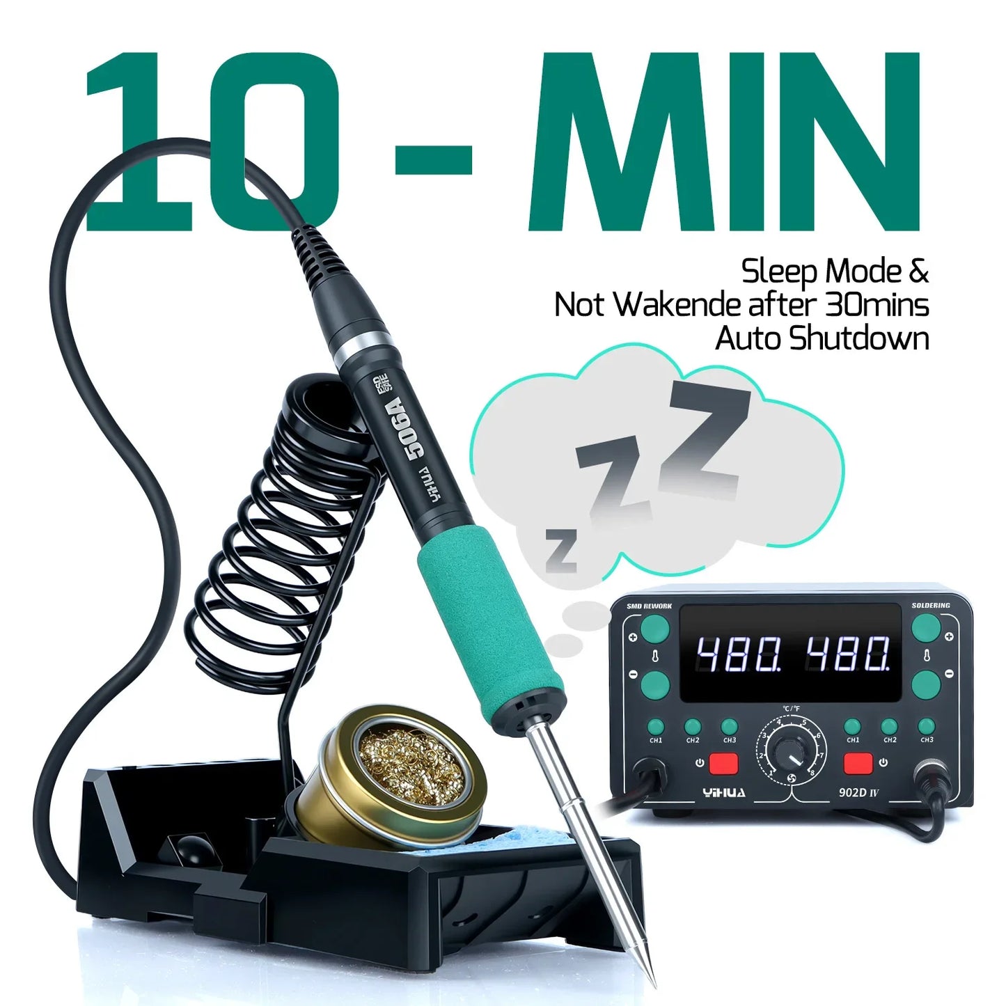 YIHUA T12 Lötkolben Station Kit Schnelle Heizung Schweißen Für SMD PCB Reparatur Werkzeuge Elektronische Auto-schlaf Hor Air rework Station