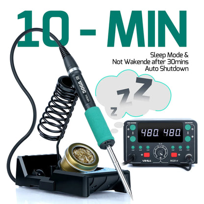 YIHUA T12 Lötkolben Station Kit Schnelle Heizung Schweißen Für SMD PCB Reparatur Werkzeuge Elektronische Auto-schlaf Hor Air rework Station