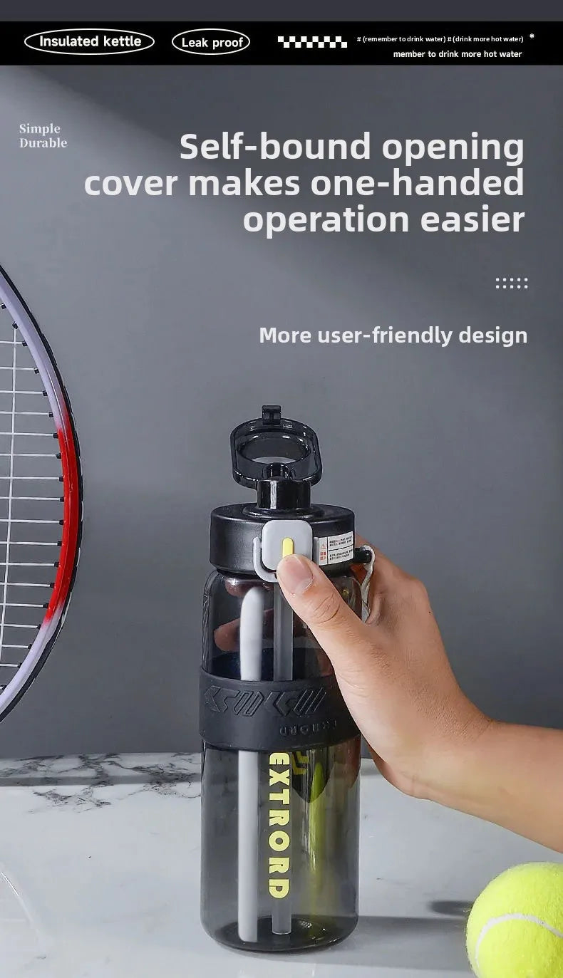 Large Capacity Plastic Straw Cup Simple Design Portable Sports Fitness Water Bottle for Students Outdoor Use Dedicated Personal.