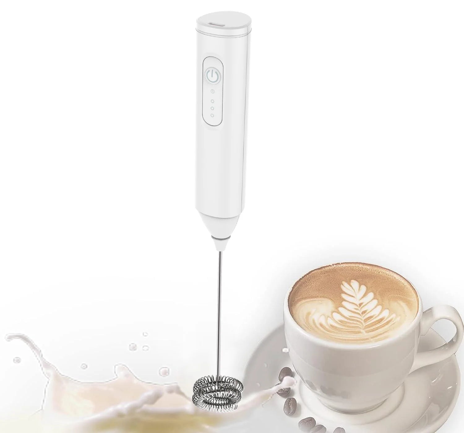 MINI Milk Frother USB Rechargeable 3 Speeds Foam Maker Coffee Whisk Mixer Electric Handle Blender Egg Beater.