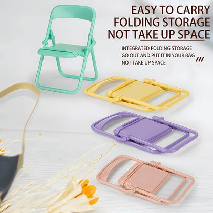 Universal Mobile Phone Accessories Foldable Chair Shape Mini Desktop Phone Holder Phone Stand.