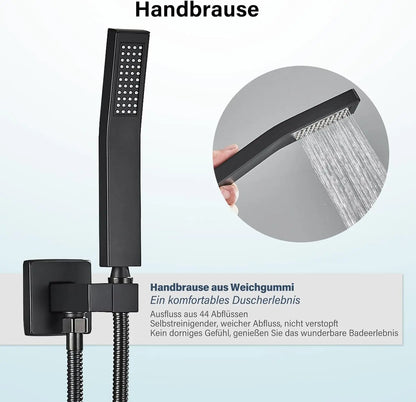 Thermostatic Mixers Bathroom Shower Faucet Set Led Rain Waterfall Bathtub Shower System Remote Control Colors Ceiling Mounted