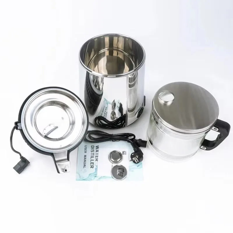 DIVEDEER Water Distiller 4L Purifier Filter Dispenser Drinking Bottle Softener Dual Temp Display Overheat Protection.