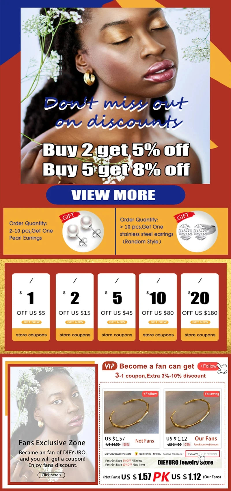 DIEYURO 316L Stainless Steel Love Pearl Round Square Fan Shaped Irregular Design Earrings Women New Trend Ear Jewelry Gift Party.