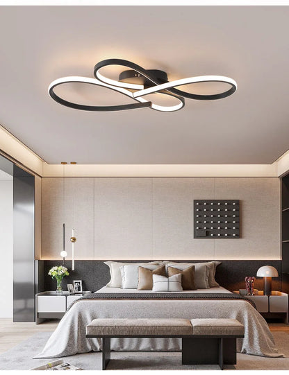 Neue Decke Moderne Kronleuchter Lichter für Wohnzimmer Schlafzimmer Arbeitszimmer Schwarz LED Deckenleuchte für Zimmer Kronleuchter Leuchten.