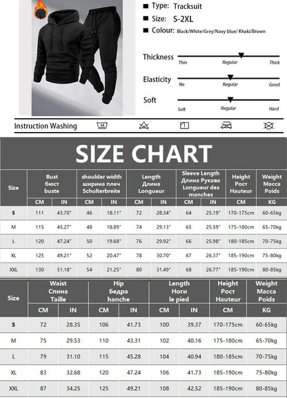 Paris Print Fashion Men's Hooded Tracksuit 2pcs Set High Quality Male Daily Casual Sports Jogging Home Outdoor Hoodie Outftis.