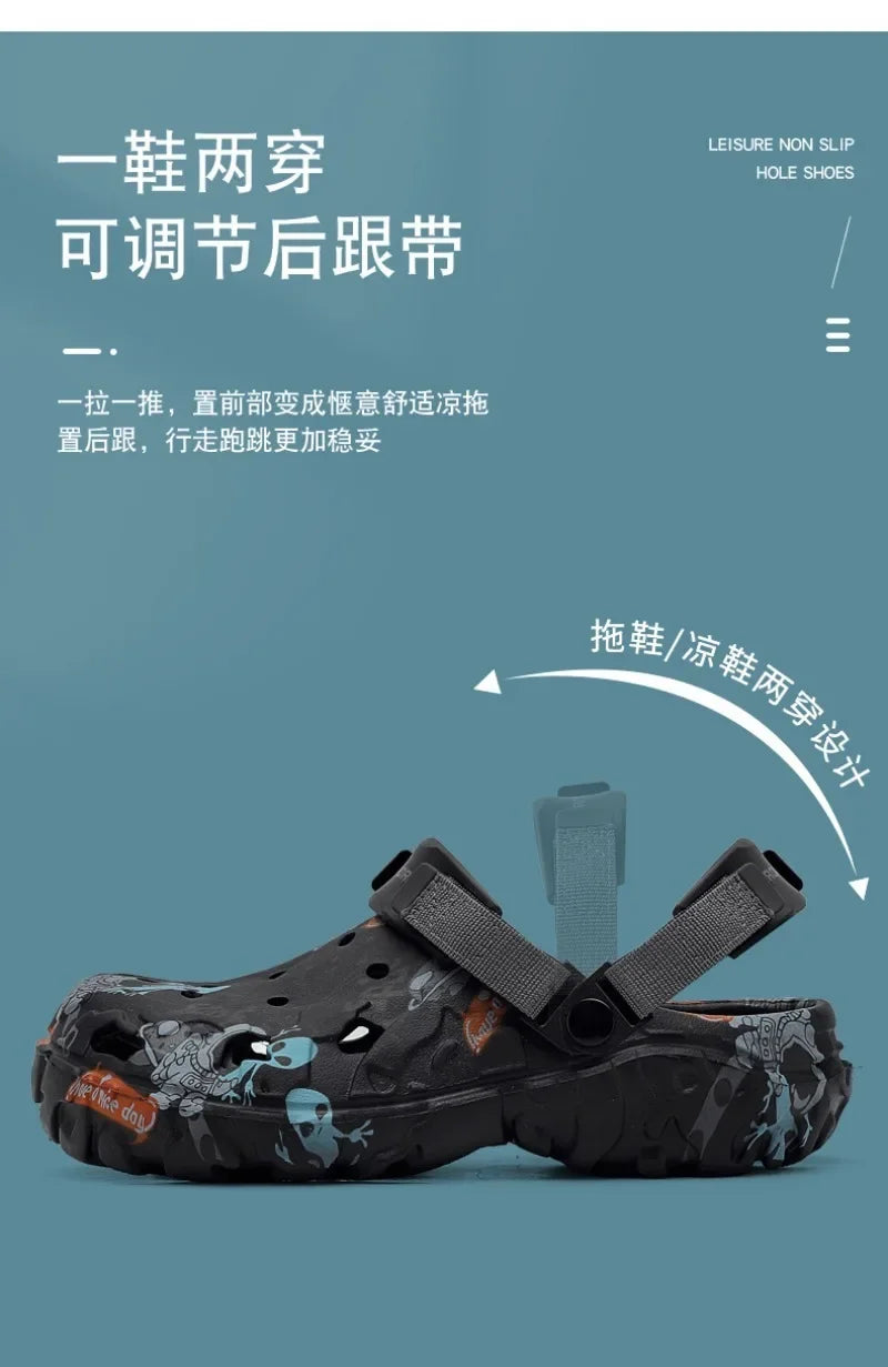 Plus Size 46 47 Men's Summer Clogs Sandals Eva Slippers Men Fashion New Flat Sandals Men Women Leisure Slides Men Casual Shoes.