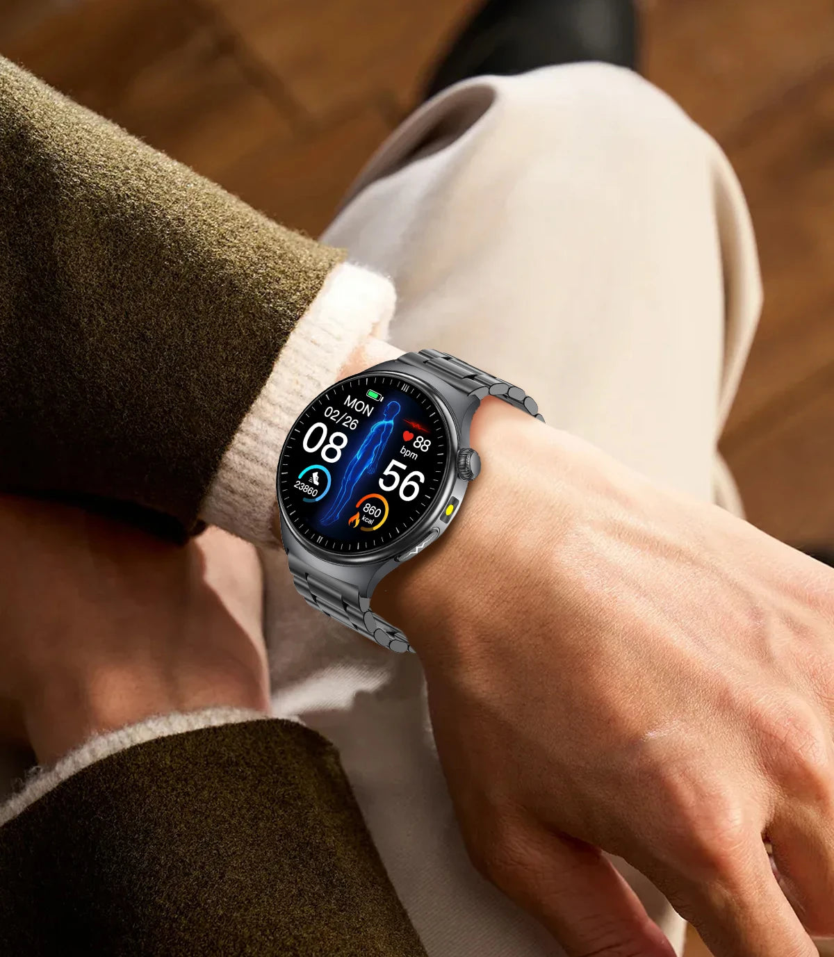 2026 New Smart Watch Men ECG+PPG Blood Lipids Uric Acid Blood Pressure Bluetooth Call 1.43'' Sapphire Smartwatch Remote Nursing