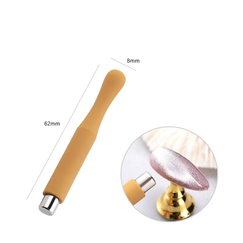 Cat Eye Magnet for Nails Double-Headed Nail Magnet Tool Set Strong Nail Art Magnet Stick 3D Line Strip Effect Manicure Design.