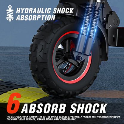 J11 Max E-Scooter 1200W Motor 48V18AH With Seat Commuter Adult Electric Scooter 11" All-Terrain Fold Scooters One-year Warranty.