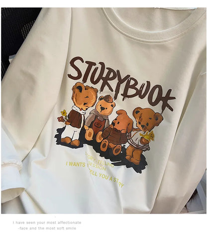 170kg plus size Damen büste Herbst bär bedrucktes Sweatshirt lockeres Langarm-Freizeit oberteil 6xl 7xl 8xl 9xl 10xl 11xl.