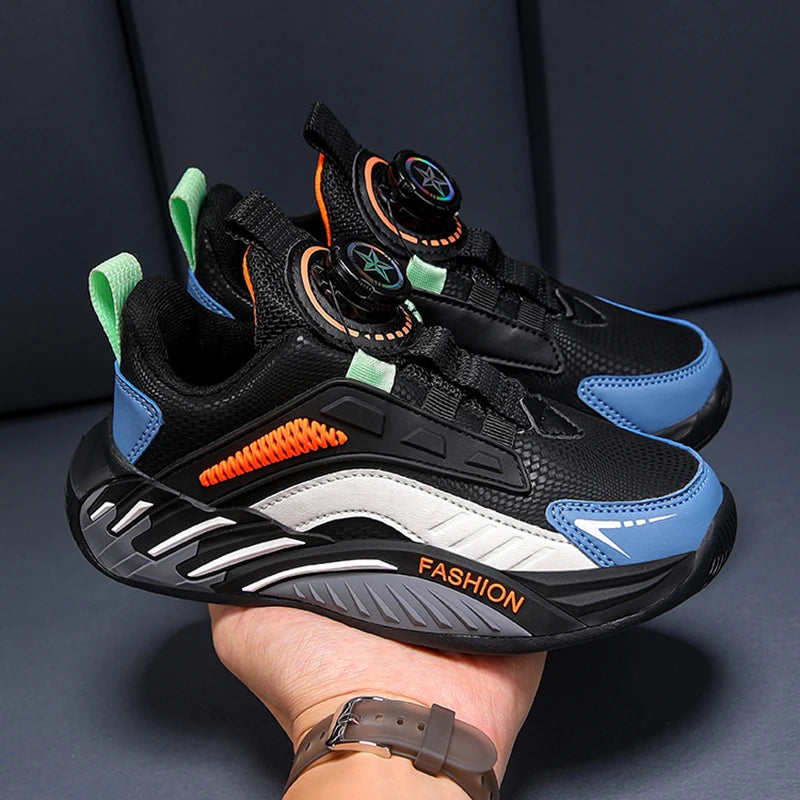 Fashion New Kids Boy Running Sport Shoes Leather Sneakers Children Outdoor Lightweight Breathable Tenis Footwear.