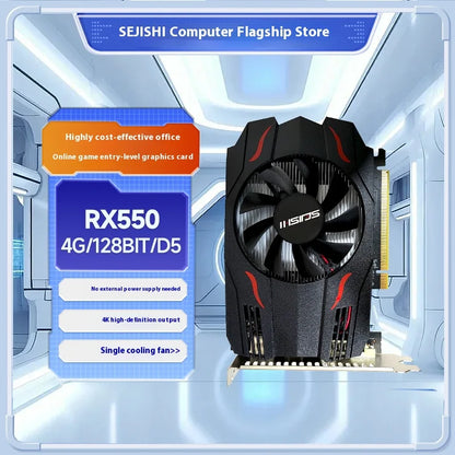 SEJISHI Video Card RX 550 4GB Graphics Cards 128Bit GDDR5 AMD GPU RX550 4GB Mining Gaming Card placa de video PCI-E 3.0X16.
