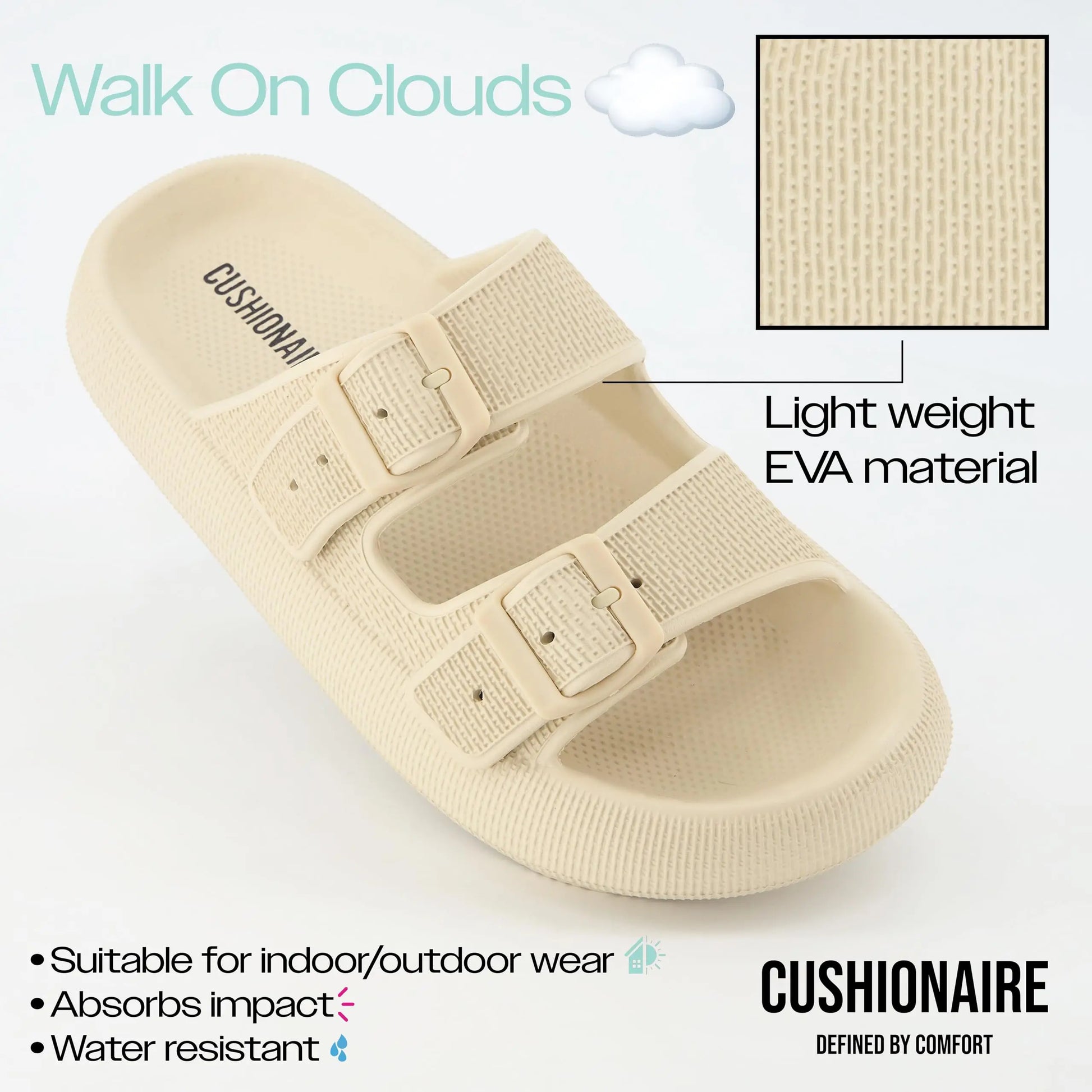 Asgard Summer Platform Sandals For Women Fashion Soft Cloud Beach Slippers With Double Buckle 2025 New Comfort EVA Flat Slides.