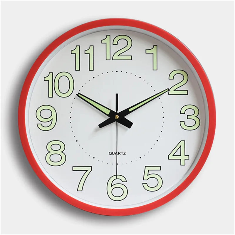 30cm Minimalistischen Wanduhr Moderne Design Glowing in the Dark Baby Zimmer Hängen Uhr Uhren Klok Nacht Wohnzimmer wohnkultur