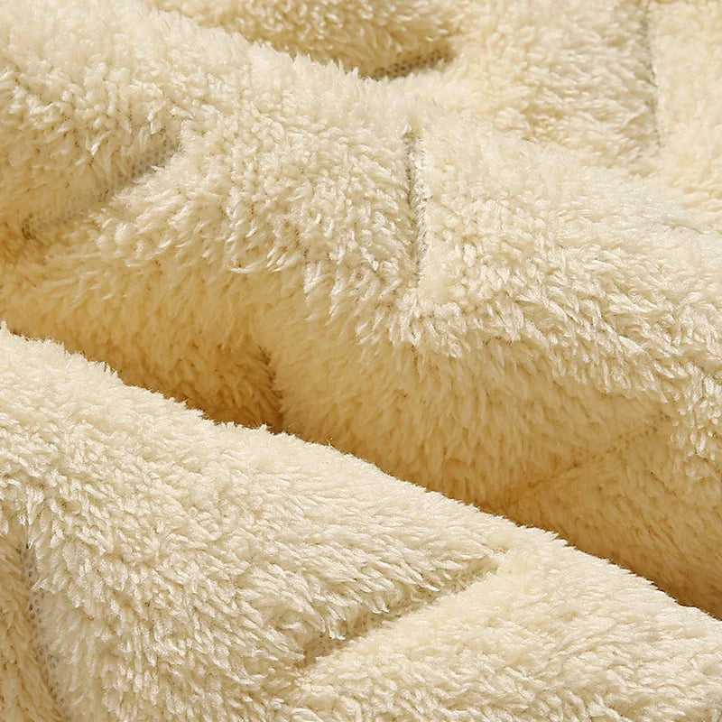 Men's Winter Sweatpants Plush Thick Fleece Lambswool Thermal Casual Waterproof Windproof Warm Cotton Trousers.