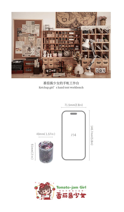 50mm*2m PET Natural Plant Flowers tape Sticker Decorative collage Adhesive Diy Scrapbooking hand made Masking tape