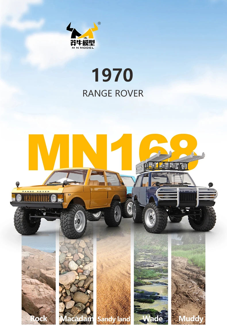 NEW 1/12 MN168 Rc Car MN Model 4WD Remote Control Crawler Off Road Vehicle Electric Climbing Car Toys for Children Adults.