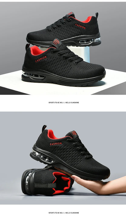 Plus Size 46 47 Mens Sports Shoes New Fashion Summer Black Sneakers Man Cushioning Air Running Shoes Husband chaussure de course.