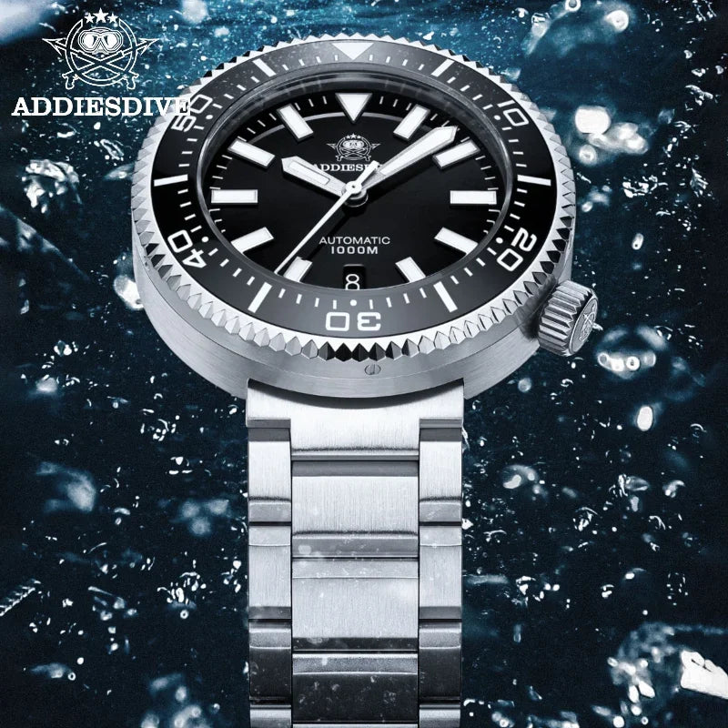 ADDIESDIVE Men's Diver's Watches 1000m Sapphire Glass Super Luminous Calendar NH35A Automatic Mechanical Wristwatch Luxury Watch.
