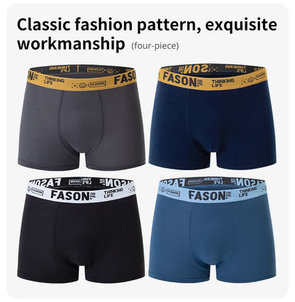 4/5 Stück Herrenmode Bedruckte Unterwäsche Bequeme Joker Boxer Plus Größe 5XL Jugendliche Mehrfarbige Mix Shorts Boxer mittleren Alters