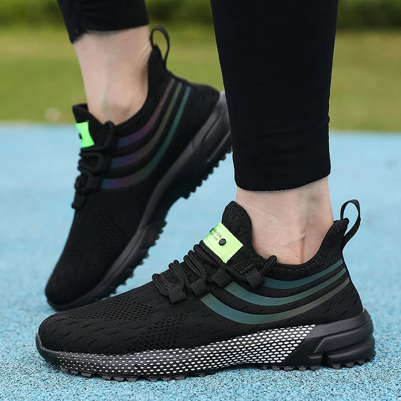 Brand Sports Shoes Breathable Mesh Running Shoes Men's Shock-absorbing Cushion Sports And Leisure Shoes Sneakers For Sale.
