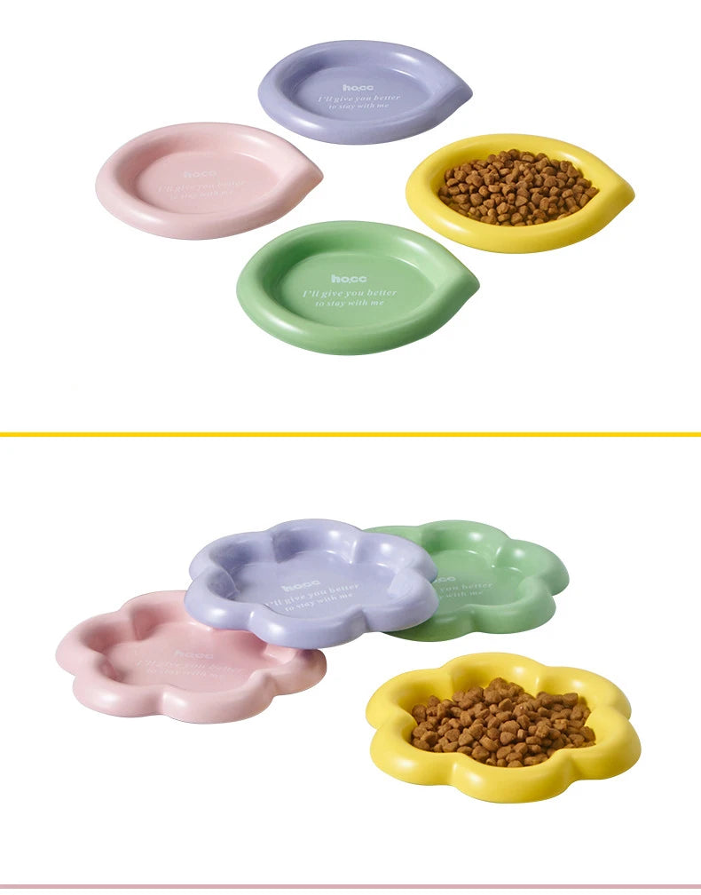 Cat Ceramic Food Basin Pet Small Size Canned Snack Feeding Dish Bowls Puppy Cute Eating Feeders Kitten Supplies.