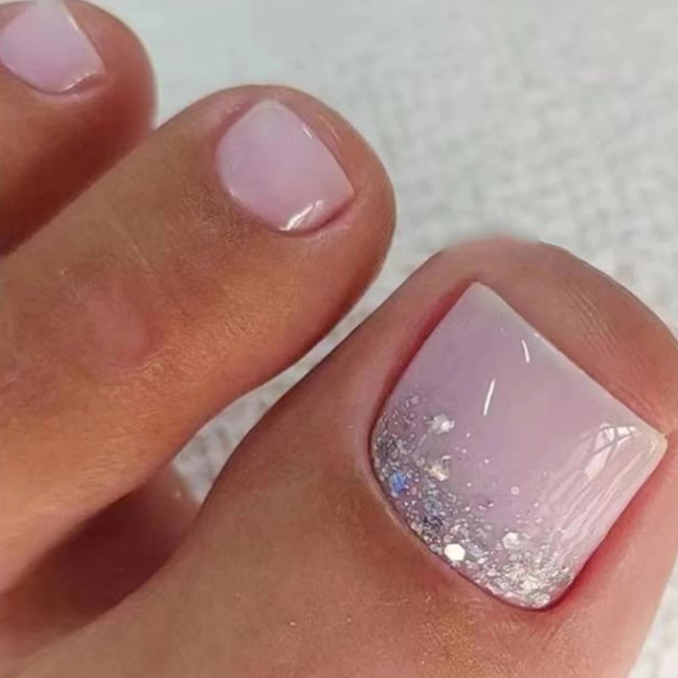 24 PCS Red/White/Black/Yellow/Wine Red Toenails Fake Toe Nails Natural  -Solid Color Square Press on Toenails Short.