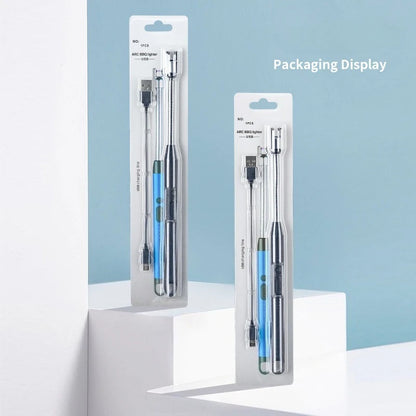 2025 Windproof Kitchen Electric USB Lighter Long Candle BBQ Gas Stove Ignition Camping Rechargeable Arc Flameless Plasma Lighter.