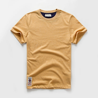 New Summer Men's t-shirt Cotton Solid T shirt Men Causal O-neck Basic tshirt Male High Quality Classical tops.