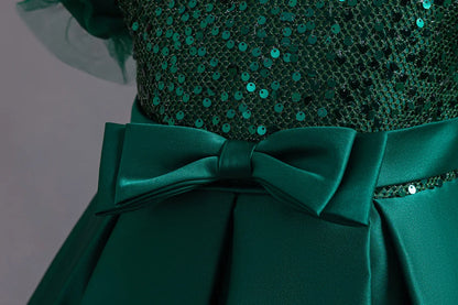 Hetiso Mädchen Pailletten Prinzessin Kleid flauschige Tutu Ärmel Geburtstags feier Leistung Hochzeit Ballkleid Kinder Kleider 3 6 8 10 Jahre