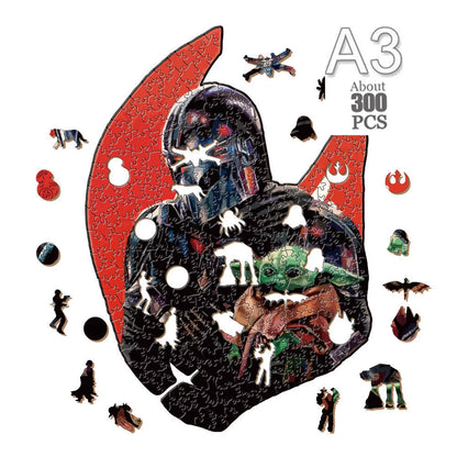 Movie Characters Wooden Puzzle Film Star Wood Jigsaws 2D Magic School Badge Character Jigsaw Toys for Kids