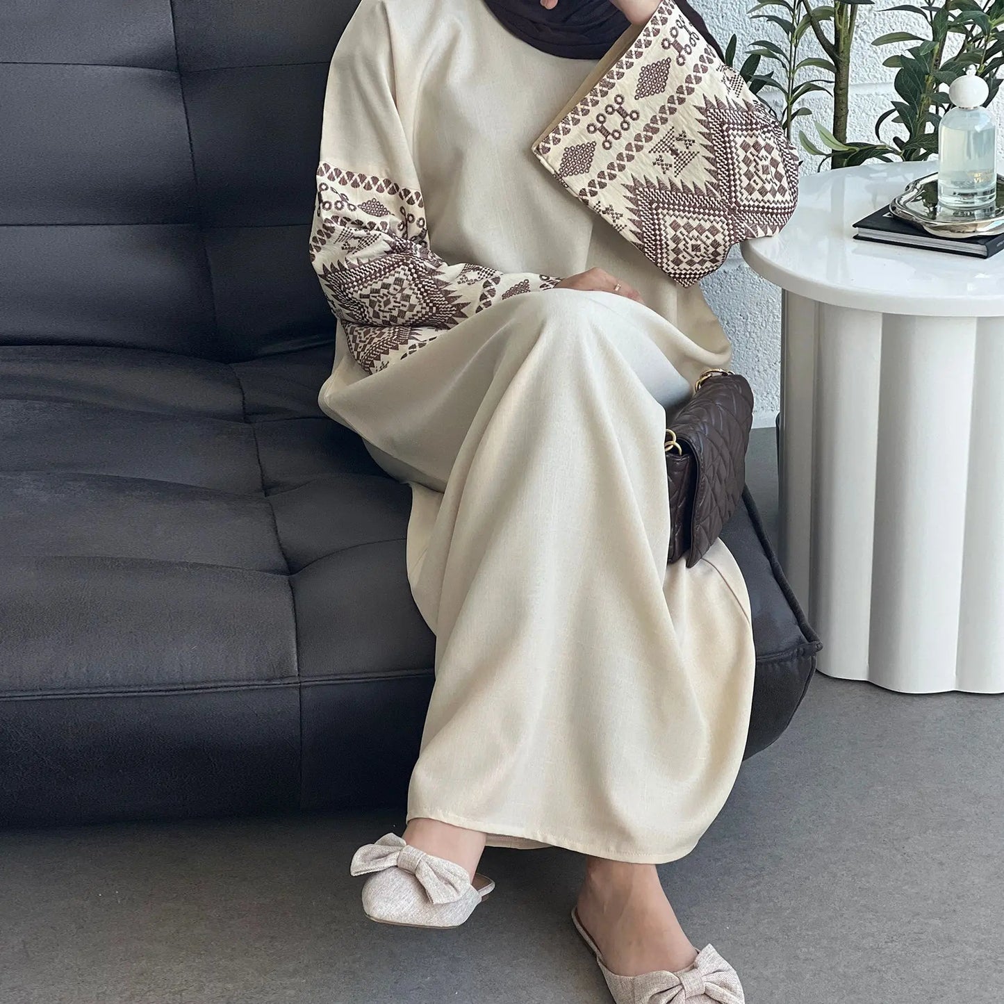 Eid Muslim Abaya for Women Party Embroidery Dresses Kaftan Arab Long Robe Islam Ramadan Dubai Abayas Vestidos Morocco Jalabiya.