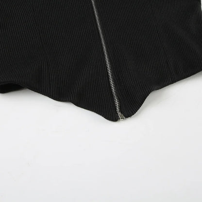 Goth Dark Autumn Winter Faux Fur Collar Solid Hooded Coats Women Casual Slim Waist Zip Hoodies Gothic Jackets Chic Streetwear.