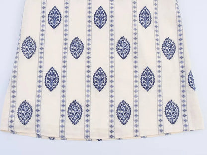 ZBZA Frauen Sexy Gedruckt Rohr Schlinge Lange Kleider Retro Taille Hohl Ärmelloses Abend Dünnes Kleid Weibliche Sommer Chic Street Party.