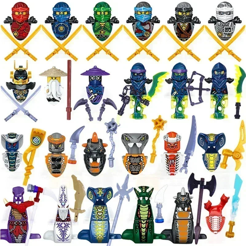 Hot Toys Anime Characters 24 Pieces Ninjago Mini Figure Building Block Toys Mini Doll Doll Figure Blocks Kids Toys Birthday Gift.