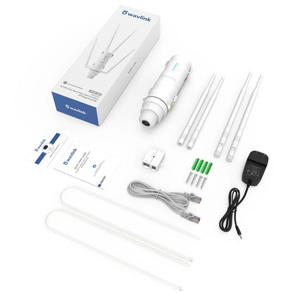 Wavlink AC1200 High Power Outdoor Weatherproof WiFi Range Extender/AP/Mesh Agent Dual Dand 2.4G&5.8Ghz Wireless WiFi Router POE.